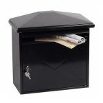 Phoenix Libro Front Loading Mail Box MB0115KB in Black with Key Lock