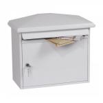 Phoenix Libro Front Loading Mail Box MB0115KW in White with Key Lock