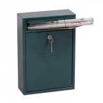 Phoenix Letra Front Loading Mail Box MB0116KG in Green with Key Lock