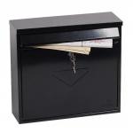 Phoenix Correo Front Loading Mail Box MB0118KB in Black with Key Lock