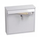 Phoenix Correo Front Loading Mail Box MB0118KW in White with Key Lock