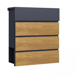Phoenix Estilo Top Loading Letter Box MB0126KW in Graphite Grey &