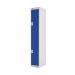 Two Compartment Locker 300x300x1800mm Blue Door MC00007 MC00007