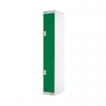 Two Compartment Locker 300x300x1800mm Green Door MC00010 MC00010