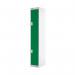 Two Compartment Locker 300x300x1800mm Green Door MC00010 MC00010