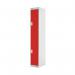 Two Compartment Locker 300x300x1800mm Red Door MC00011 MC00011