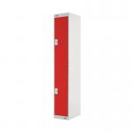 Two Compartment Locker 300x300x1800mm Red Door MC00011 MC00011