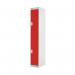 Two Compartment Locker 300x300x1800mm Red Door MC00011 MC00011
