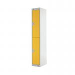 Two Compartment Locker 300x300x1800mm Yellow Door MC00012 MC00012