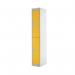 Two Compartment Locker 300x300x1800mm Yellow Door MC00012 MC00012