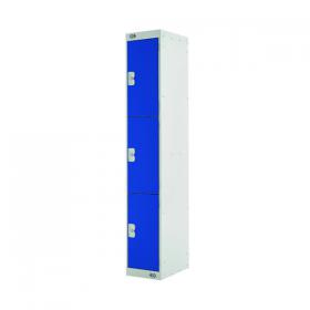 Three Compartment Locker 300x300x1800mm Blue Door MC00013 MC00013