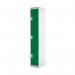 Three Compartment Locker 300x300x1800mm Green Door MC00016 MC00016