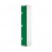 Three Compartment Locker 300x300x1800mm Green Door MC00016 MC00016
