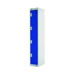 Four Compartment Locker 300x300x1800mm Blue Door MC00019 MC00019