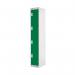 Four Compartment Locker 300x300x1800mm Green Door MC00022 MC00022