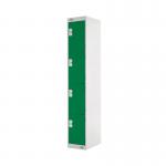 Four Compartment Locker 300x300x1800mm Green Door MC00022 MC00022