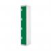 Four Compartment Locker 300x300x1800mm Green Door MC00022 MC00022