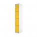 Four Compartment Locker 300x300x1800mm Yellow Door MC00024 MC00024