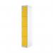 Four Compartment Locker 300x300x1800mm Yellow Door MC00024 MC00024