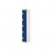 Five Compartment Locker 300x300x1800mm Blue Door MC00025 MC00025