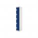 Five Compartment Locker 300x300x1800mm Blue Door MC00025 MC00025