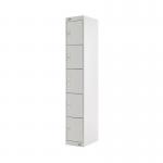 Five Compartment Locker 300x300x1800mm Light Grey Door MC00026 MC00026