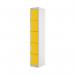 Five Compartment Locker 300x300x1800mm Yellow Door MC00030 MC00030