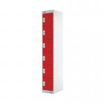 Six Compartment Locker 300x300x1800mm Red Door MC00035 MC00035