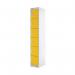 Six Compartment Locker 300x300x1800mm Yellow Door MC00036 MC00036