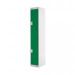 Two Compartment Locker 300x450x1800mm Green Door MC00046 MC00046