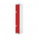 Two Compartment Locker 300x450x1800mm Red Door MC00047 MC00047