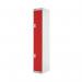 Two Compartment Locker 300x450x1800mm Red Door MC00047 MC00047