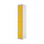 Two Compartment Locker 300x450x1800mm Yellow Door MC00048 MC00048