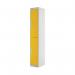 Two Compartment Locker 300x450x1800mm Yellow Door MC00048 MC00048