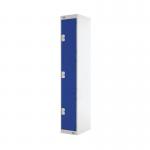 Three Compartment Locker 300x450x1800mm Blue Door MC00049 MC00049