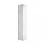 Three Compartment Locker 300x450x1800mm Light Grey Door MC00050 MC00050