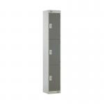 Three Compartment Locker 300x450x1800mm Dark Grey Door MC00051 MC00051