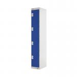 Four Compartment Locker 300x450x1800mm Blue Door MC00055 MC00055