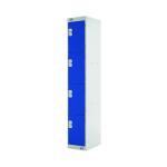 Four Compartment Locker 300x450x1800mm Blue Door MC00055 MC00055