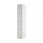 Four Compartment Locker 300x450x1800mm Light Grey Door MC00056 MC00056