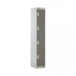 Four Compartment Locker 300x450x1800mm Dark Grey Door MC00057 MC00057