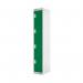 Four Compartment Locker 300x450x1800mm Green Door MC00058 MC00058