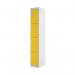 Four Compartment Locker 300x450x1800mm Yellow Door MC00060 MC00060