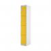 Four Compartment Locker 300x450x1800mm Yellow Door MC00060 MC00060