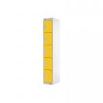 Five Compartment Locker 300x450x1800mm Yellow Door MC00066 MC00066