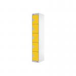 Five Compartment Locker 300x450x1800mm Yellow Door MC00066 MC00066
