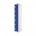 Six Compartment Locker 300x450x1800mm Blue Door MC00067 MC00067