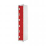 Six Compartment Locker 300x450x1800mm Red Door MC00071 MC00071