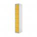 Six Compartment Locker 300x450x1800mm Yellow Door MC00072 MC00072