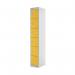 Six Compartment Locker 300x450x1800mm Yellow Door MC00072 MC00072